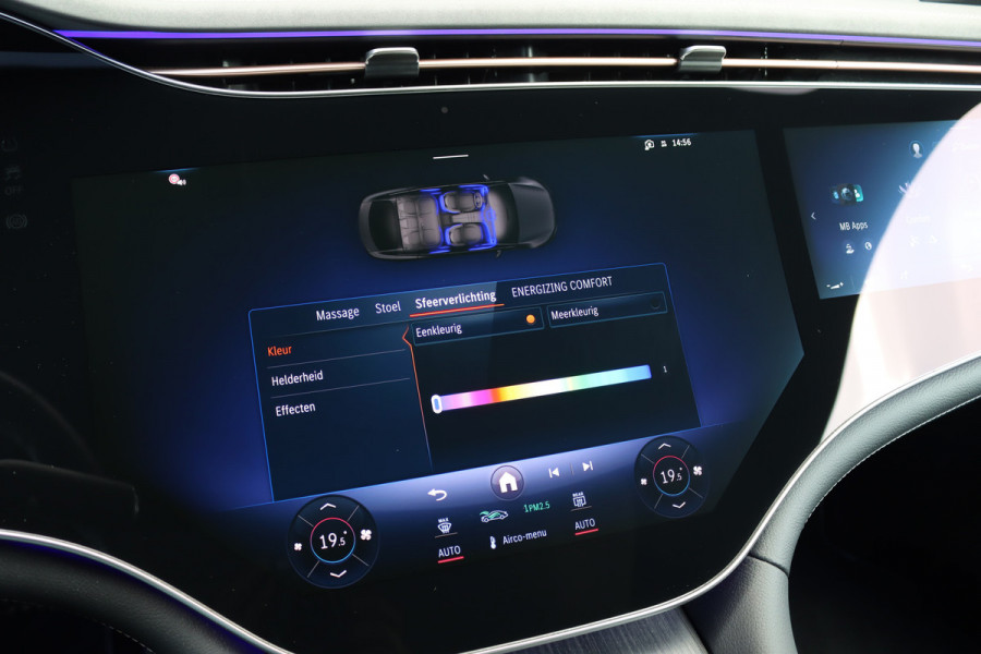 Mercedes-Benz EQS 500 4MATIC AMG Line 108 kWh | Luchtvering | Distronic+ | Hyperscreen | Achterasbesturing | Nekverwarming | Stoelventilatie | Massage | MBUX Tablet | Burmester | Vlakkenverwarming |