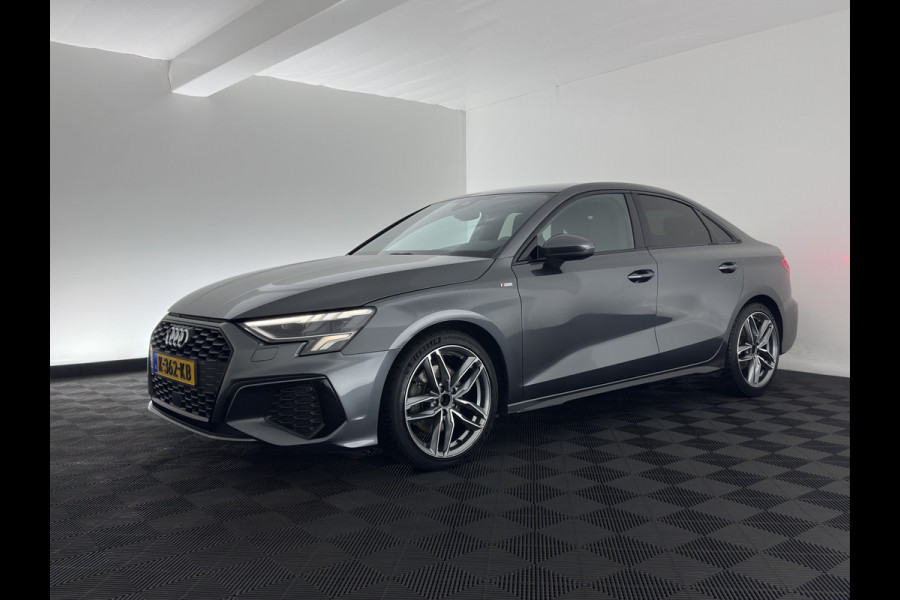 Audi A3 Limousine 35 TFSI S edition (INCL-BTW)  *AUT | 1/2 LEATHER | MATRIX-LED | HEATED-SPORTSEATS | CRUISE | CAMERA | DIGI-COCKPIT | NAVI-FULLMAP | PRIVACY-GLASS | AMBIENT-LIGHT | ECC | PDC | 18''ALU*