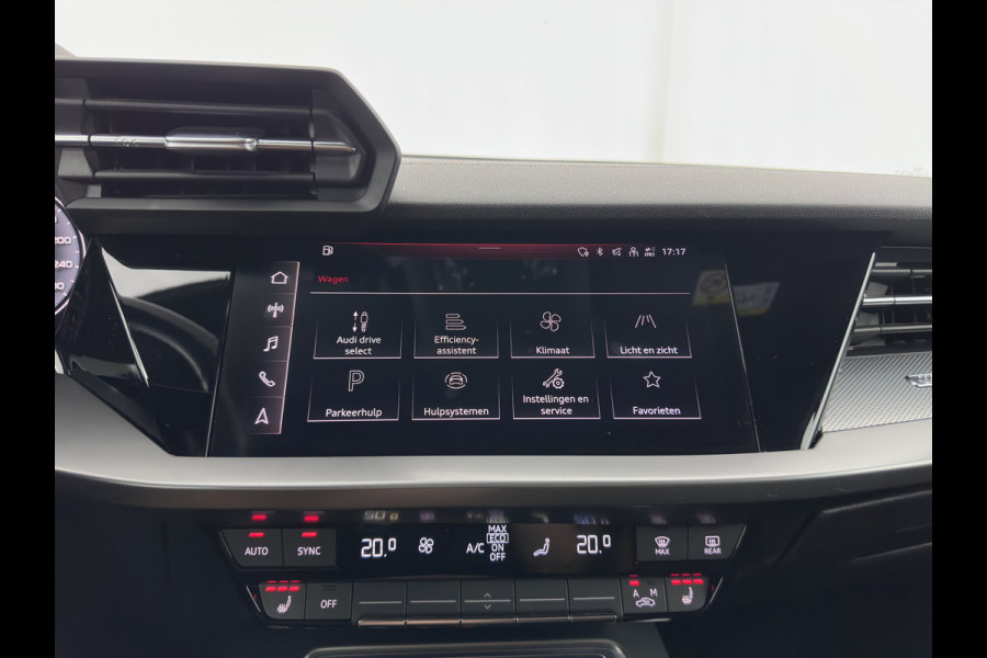 Audi A3 Limousine 35 TFSI S edition (INCL-BTW)  *AUT | 1/2 LEATHER | MATRIX-LED | HEATED-SPORTSEATS | CRUISE | CAMERA | DIGI-COCKPIT | NAVI-FULLMAP | PRIVACY-GLASS | AMBIENT-LIGHT | ECC | PDC | 18''ALU*