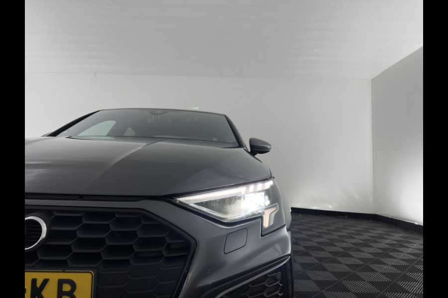 Audi A3 Limousine 35 TFSI S edition (INCL-BTW)  *AUT | 1/2 LEATHER | MATRIX-LED | HEATED-SPORTSEATS | CRUISE | CAMERA | DIGI-COCKPIT | NAVI-FULLMAP | PRIVACY-GLASS | AMBIENT-LIGHT | ECC | PDC | 18''ALU*