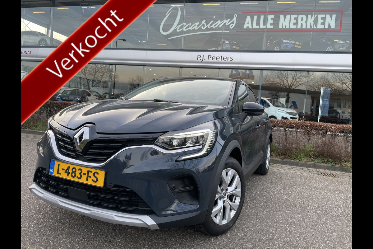 Renault Captur 1.0 TCe 100 Bi-Fuel Business Zen Airco - Cruise control - Parkeersensoren achter - Navigatiesysteem - Bluetooth - Stuur multifunctioneel - Stuur leder - Elektrische ramen - Licht metalen velgen 17 inch - Rijstrooksensor met