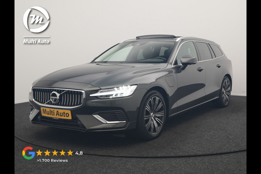 Volvo V60 T6 Recharge AWD Inscription PHEV 340pk Dealer O.H | Trekhaak Af Fabriek | Panodak | Adaptive Cruise | Harman / Kardon | 360 Camera | Lederen Sportstoelen Memory & Verwarmd | Stuurverwarming | Blis | Keyless | Apple Carplay | Virtual | Navigatie | DAB | 19"L.M | Plug In Hybrid