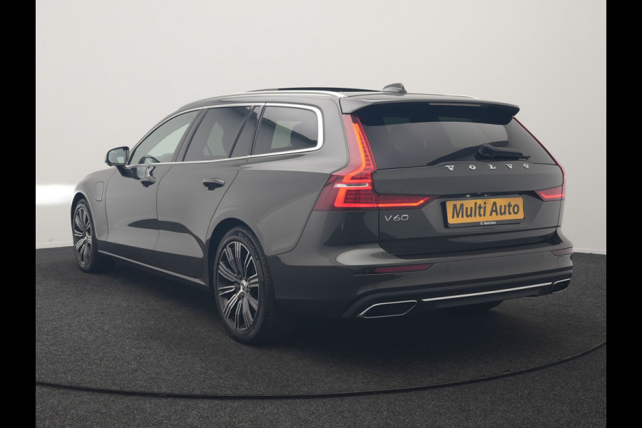 Volvo V60 T6 Recharge AWD Inscription PHEV 340pk Dealer O.H | Trekhaak Af Fabriek | Panodak | Adaptive Cruise | Harman / Kardon | 360 Camera | Lederen Sportstoelen Memory & Verwarmd | Stuurverwarming | Blis | Keyless | Apple Carplay | Virtual | Navigatie | DAB | 19"L.M | Plug In Hybrid