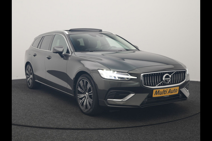 Volvo V60 T6 Recharge AWD Inscription PHEV 340pk Dealer O.H | Trekhaak Af Fabriek | Panodak | Adaptive Cruise | Harman / Kardon | 360 Camera | Lederen Sportstoelen Memory & Verwarmd | Stuurverwarming | Blis | Keyless | Apple Carplay | Virtual | Navigatie | DAB | 19"L.M | Plug In Hybrid