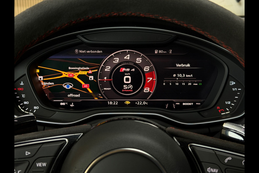 Audi RS4 Avant 2.9 TFSI RS 4 quattro PANO|B&O|HuD|360 CAMERA|DYNAMIC|MATRIX|MEMORY|KEYLESS|20 INCH|450PK|SFEERVERLICHTING|BOMVOL!