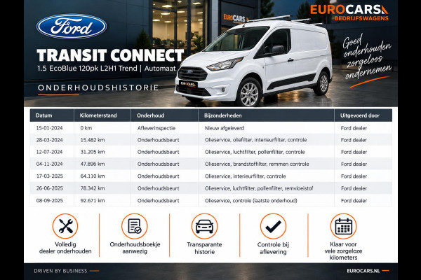 Ford Transit Connect 1.5 EcoBlue L2 Trend L2 LANG AUTOMAAT NAVI CAMERA STOELVERWARMING LMV MODUL-SYSTEM