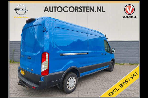 Ford Transit 350 2.0TDCI 130PK Hybride L3H2 Euro 6 3-Peroons Trekhaak Stoelverwarming Camera Navi Voorruitverwarming Pdc MHEV RWD Cruise Control 2.750KG Trekgewicht 2.750KG Trekgewicht 1e Eigenaar