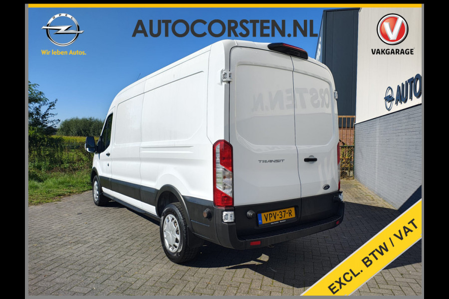 Ford Transit 350 2.0TDCI 130PK Euro 6 L3H2 3-Persoons Camera Stoelverwarming Airco Cruise Control Bluetooth Pdc Voorruit verwarmbaar Wandbetimmering Schuifdeur Wifi Dealeronderhouden