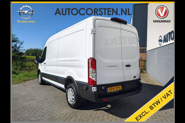 Ford Transit 350 2.0TDCI 130PK Euro 6 L3H2 3-Persoons Camera Stoelverwarming Airco Cruise Control Bluetooth Pdc Voorruit verwarmbaar Wandbetimmering Schuifdeur Wifi Dealeronderhouden