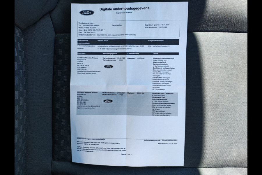 Ford Transit 350 2.0TDCI 130PK Euro 6 L3H2 3-Persoons Camera Stoelverwarming Airco Cruise Control Bluetooth Pdc Voorruit verwarmbaar Wandbetimmering Schuifdeur Wifi Dealeronderhouden