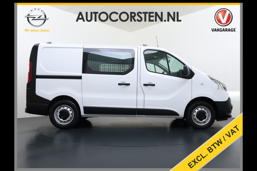 Renault Trafic 2.0DCi 120PK T29 Euro 6 3-Persoons 2X Schuifdeur Trekhaak Navi Airco Bluetooth Cruise Control DAB L1H1 Betonplex vloer Wandbetimmering 2.000KG Trekgewicht 1e Eigenaar Origineel Nederlandse Auto