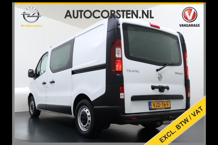 Renault Trafic 2.0DCi 120PK T29 Euro 6 3-Persoons 2X Schuifdeur Trekhaak Navi Airco Bluetooth Cruise Control DAB L1H1 Betonplex vloer Wandbetimmering 2.000KG Trekgewicht 1e Eigenaar Origineel Nederlandse Auto