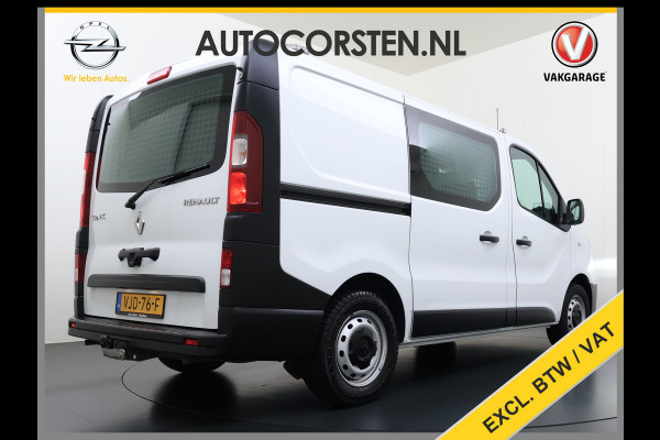 Renault Trafic 2.0DCi 120PK T29 Euro 6 3-Persoons 2X Schuifdeur Trekhaak Navi Airco Bluetooth Cruise Control DAB L1H1 Betonplex vloer Wandbetimmering 2.000KG Trekgewicht 1e Eigenaar Origineel Nederlandse Auto