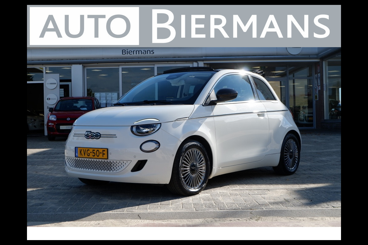 Fiat 500C 42 kWh ICON / INCL 12mnd BOVAG / Apple carplay / Camera / Stoelverwarming