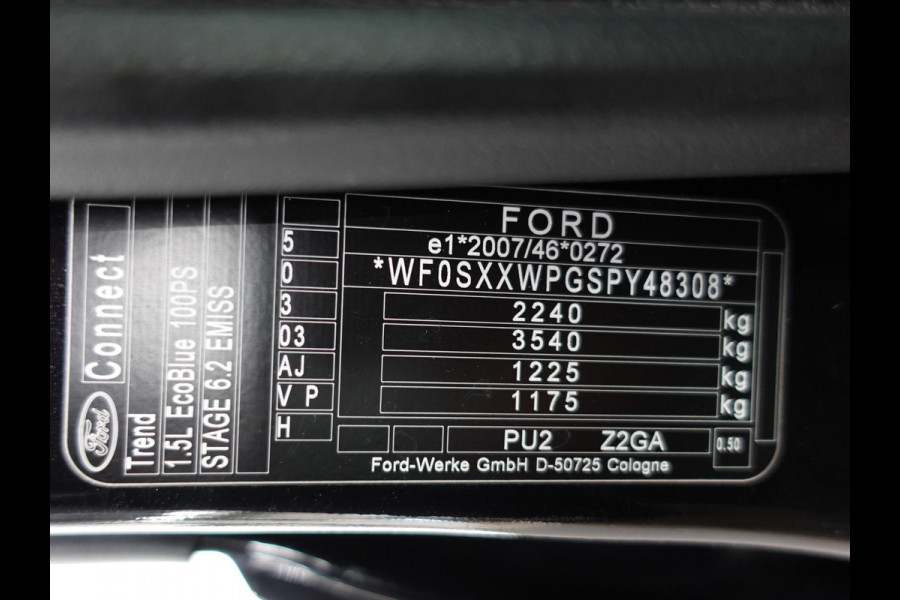 Ford Transit Connect 100pk Automaat L2 Trend Navigatie Camera Parkeersensoren Cruise control 3 Zits