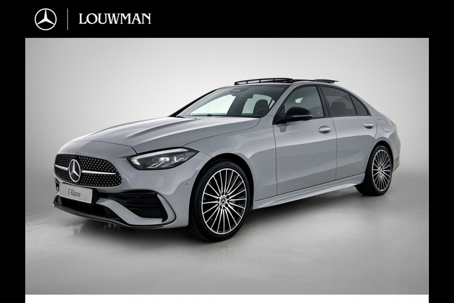 Mercedes-Benz C-Klasse 300 e 140 Years Edition |  Comfortpakket Plus | Nightpakket | Parkeerpakket met 360°-camera | Trekhaak | Panoramaschuifdak | Middenconsole metaalstructuur | DISTRONIC | GUARD 360° Plus | 19" multispaaks lichtmetalen AMG-velgen |