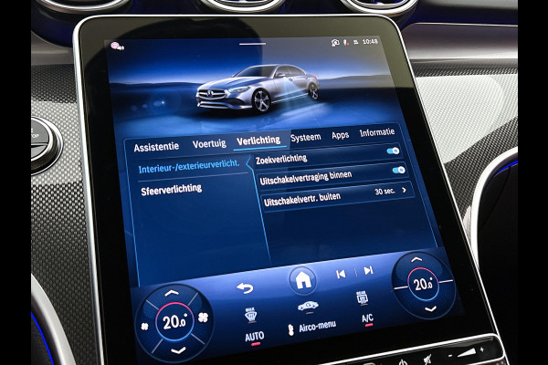 Mercedes-Benz C-Klasse 300 e 140 Years Edition |  Comfortpakket Plus | Nightpakket | Parkeerpakket met 360°-camera | Trekhaak | Panoramaschuifdak | Middenconsole metaalstructuur | DISTRONIC | GUARD 360° Plus | 19" multispaaks lichtmetalen AMG-velgen |