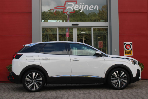 Peugeot 3008 1.2 130PK AUTOMAAT ALLURE | LEDEREN BEKLEDING | TREKHAAK | ELEKTRISCH BEDIENBARE BESTUUDERSSTOEL MET GEHEUGENFUNCTIE | ADAPTIVE CRUISE CONTROL | ELEKTRISCH BEDIENBARE ACHTERKLEP | APPLE CARPLAY/ANDROID AUTO | NAVIGATIE | STOELVERWARMING | ALL SEASON BANDEN | 19" LICHTMETALEN VELGEN | KEYLESS ENTRY/START | DODEHOEK DETECTIE | DRAADLOZE TELEFOONLADER |