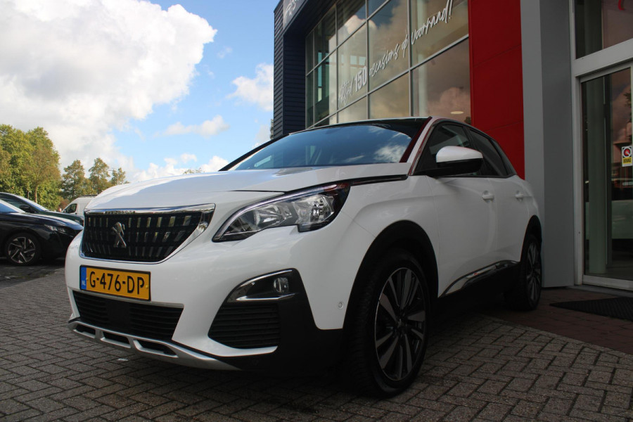 Peugeot 3008 1.2 130PK AUTOMAAT ALLURE | LEDEREN BEKLEDING | TREKHAAK | ELEKTRISCH BEDIENBARE BESTUUDERSSTOEL MET GEHEUGENFUNCTIE | ADAPTIVE CRUISE CONTROL | ELEKTRISCH BEDIENBARE ACHTERKLEP | APPLE CARPLAY/ANDROID AUTO | NAVIGATIE | STOELVERWARMING | ALL SEASON BANDEN | 19" LICHTMETALEN VELGEN | KEYLESS ENTRY/START | DODEHOEK DETECTIE | DRAADLOZE TELEFOONLADER |