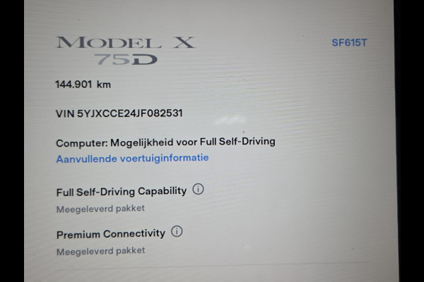Tesla Model X 75D Pano Adapt.Cruise Incl.BTW Soh 86% Trekhaak(2250kg) Orig.NL