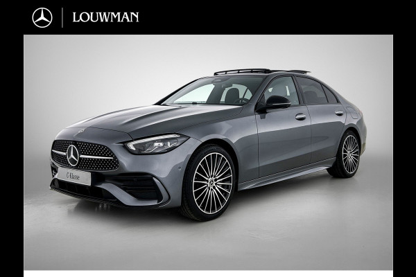 Mercedes-Benz C-Klasse 300 e 140 Years Edition | Comfortpakket Plus | Nightpakket | Winterpakket | Parkeerpakket met 360°-camera | Panoramaschuifdak | 360° camera | Warmtewerend, donkergetint glas | 19" multispaaks lichtmetalen AMG-velgen |