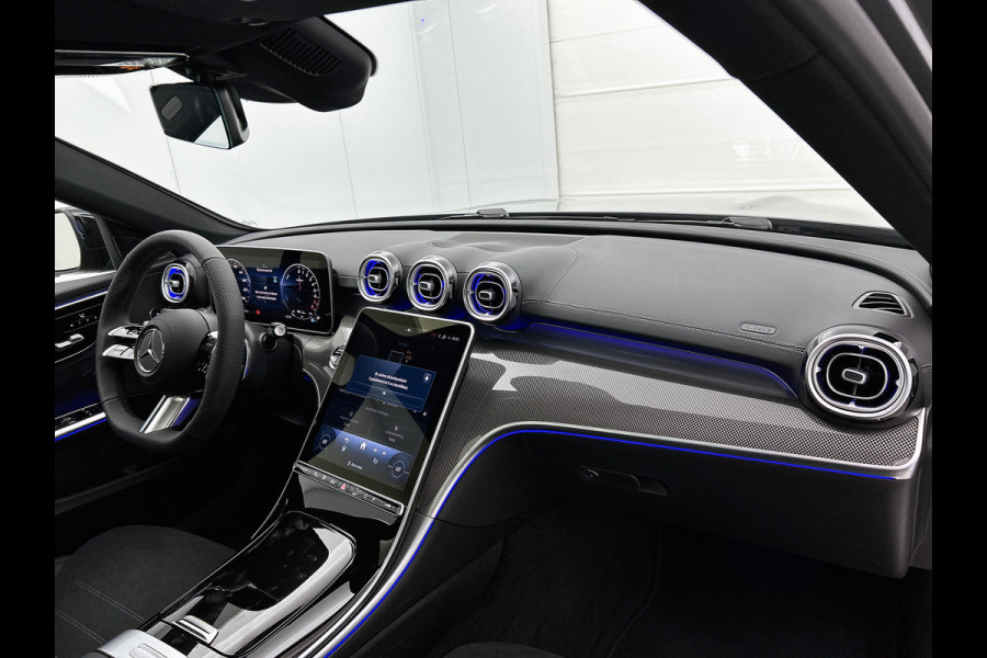 Mercedes-Benz C-Klasse 300 e 140 Years Edition | Comfortpakket Plus | Nightpakket | Winterpakket | Parkeerpakket met 360°-camera | Panoramaschuifdak | 360° camera | Warmtewerend, donkergetint glas | 19" multispaaks lichtmetalen AMG-velgen |