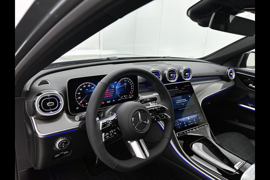 Mercedes-Benz C-Klasse 300 e 140 Years Edition | Comfortpakket Plus | Nightpakket | Winterpakket | Parkeerpakket met 360°-camera | Panoramaschuifdak | 360° camera | Warmtewerend, donkergetint glas | 19" multispaaks lichtmetalen AMG-velgen |