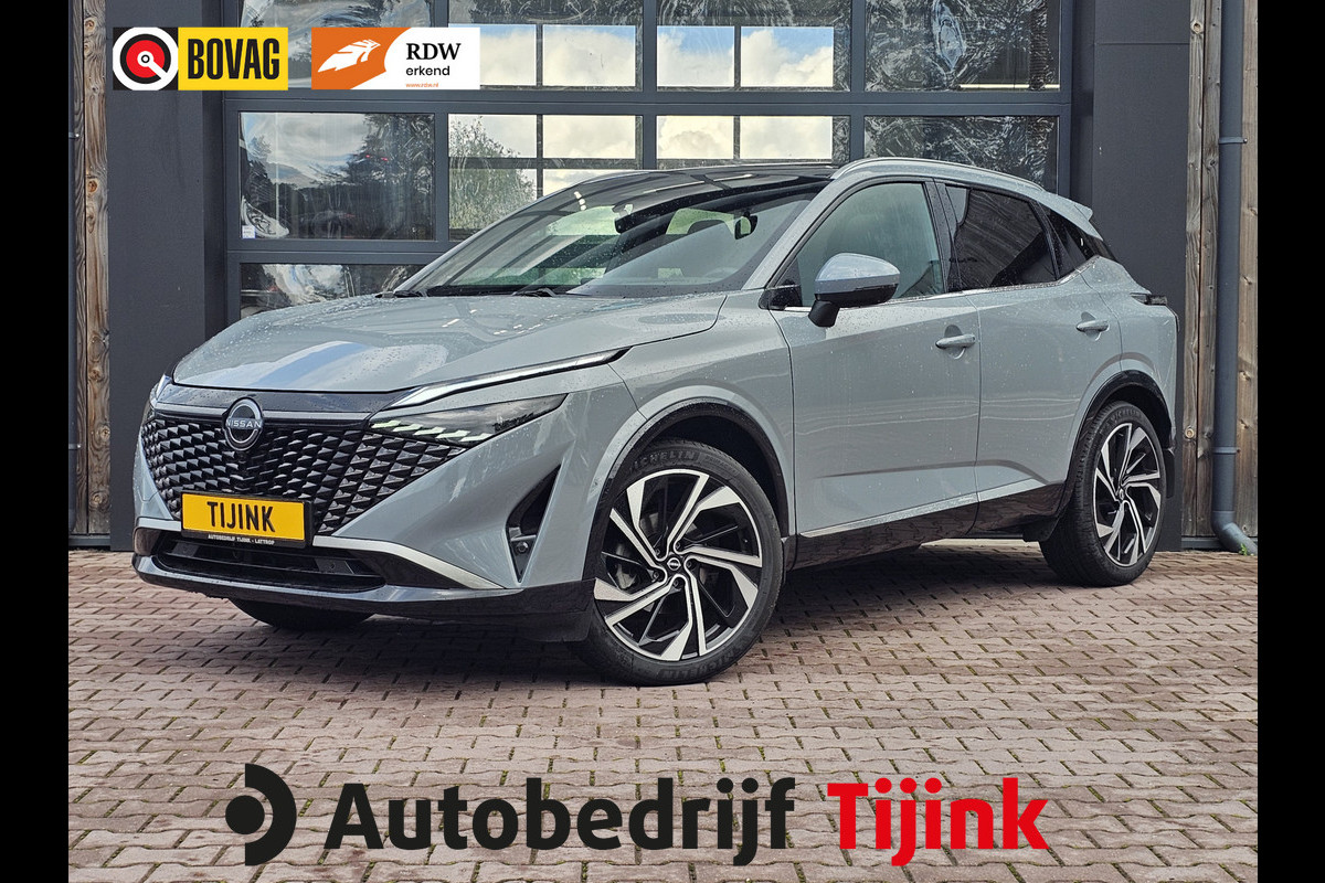 Nissan QASHQAI 1.3 MHEV Xtronic Tekna Plus | ProPilot Pack | Leder | Pano | Trekhaak | Stoelverwarming | 360 camera | Elek. achterklep | Elek. stoelen met massage | Vol |