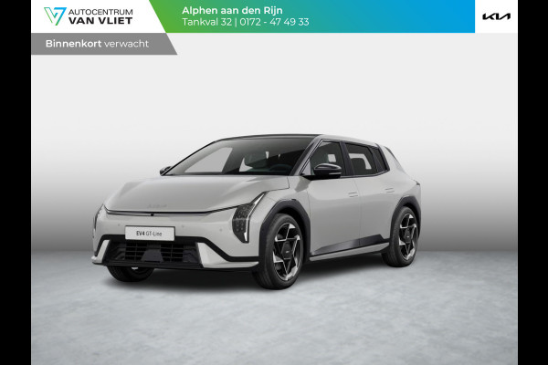 Kia EV4 GT-PlusLine 81.4 kWh | Actieprijs* | Navi. | Clima. | Adapt. Cruise. | Dodehoekcamera | Glazen Schuif-/Kanteldak | Harman Kardon | GT-Line Vegan Lederen Stoelbekleding | Slimme Parkeerassistentie