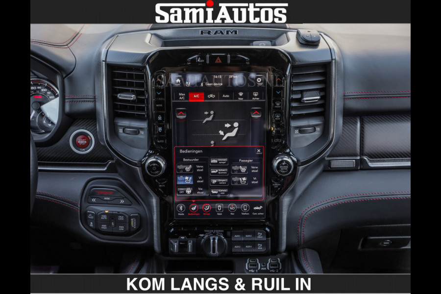 Dodge Ram TRX 6.2 V8 HELLCAT | ANVIL | CARBON | RODE STIKSELS | BOM VOL | CREW CAB DUBBELE CABINE | 5 PERSOONS |