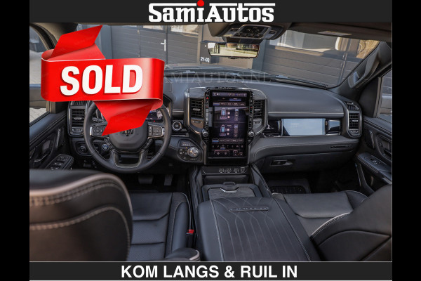 Dodge Ram Limited Night H.O 540HP 706Nm | € 84.950 excl | Massage + Full Option | De Meest Luxe en Volle Pick-Up in zijn Klasse | Comfortabele Dubbele Cabine met Royale 5 Zitplaatsen | BPM vrij | Nu Leverbaar uit Voorraad | Voorraad Nr 2356 - 0990 | De specialist in Amerikaanse pick‑ups in Nederland en Europa.