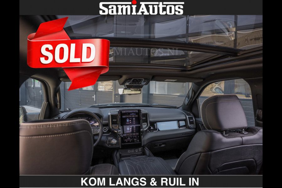 Dodge Ram Limited Night H.O 540HP 706Nm | € 84.950 excl | Massage + Full Option | De Meest Luxe en Volle Pick-Up in zijn Klasse | Comfortabele Dubbele Cabine met Royale 5 Zitplaatsen | BPM vrij | Nu Leverbaar uit Voorraad | Voorraad Nr 2356 - 0990 | De specialist in Amerikaanse pick‑ups in Nederland en Europa.