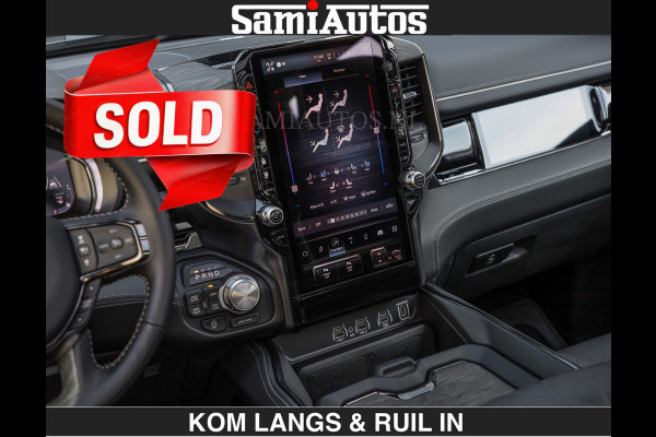 Dodge Ram Limited Night H.O 540HP 706Nm | € 84.950 excl | Massage + Full Option | De Meest Luxe en Volle Pick-Up in zijn Klasse | Comfortabele Dubbele Cabine met Royale 5 Zitplaatsen | BPM vrij | Nu Leverbaar uit Voorraad | Voorraad Nr 2356 - 0990 | De specialist in Amerikaanse pick‑ups in Nederland en Europa.
