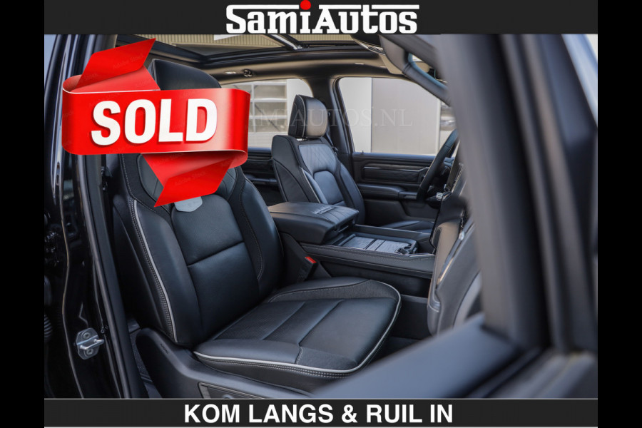 Dodge Ram Limited Night H.O 540HP 706Nm | € 84.950 excl | Massage + Full Option | De Meest Luxe en Volle Pick-Up in zijn Klasse | Comfortabele Dubbele Cabine met Royale 5 Zitplaatsen | BPM vrij | Nu Leverbaar uit Voorraad | Voorraad Nr 2356 - 0990 | De specialist in Amerikaanse pick‑ups in Nederland en Europa.