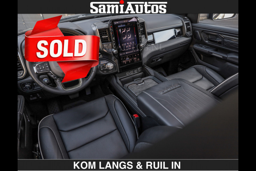 Dodge Ram Limited Night H.O 540HP 706Nm | € 84.950 excl | Massage + Full Option | De Meest Luxe en Volle Pick-Up in zijn Klasse | Comfortabele Dubbele Cabine met Royale 5 Zitplaatsen | BPM vrij | Nu Leverbaar uit Voorraad | Voorraad Nr 2356 - 0990 | De specialist in Amerikaanse pick‑ups in Nederland en Europa.