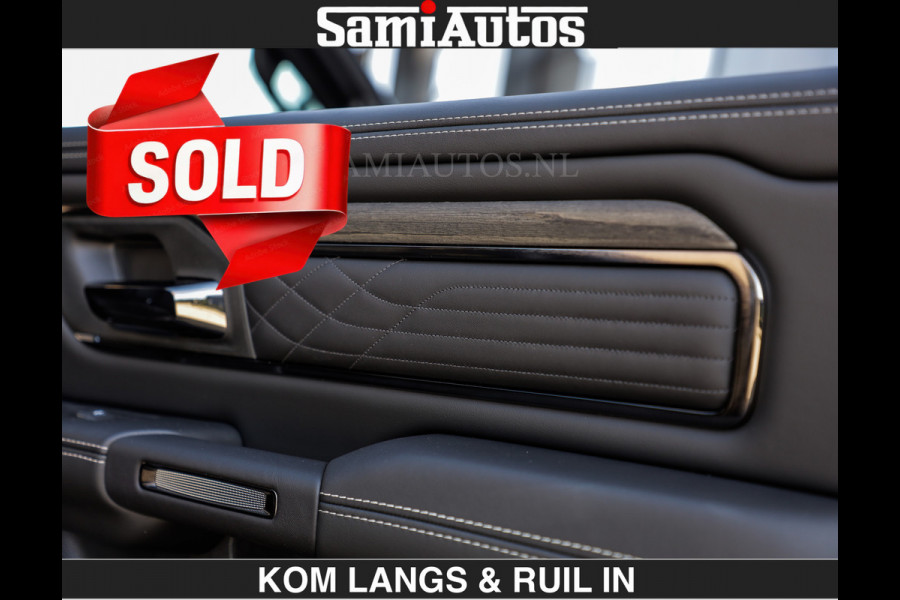 Dodge Ram Limited Night H.O 540HP 706Nm | € 84.950 excl | Massage + Full Option | De Meest Luxe en Volle Pick-Up in zijn Klasse | Comfortabele Dubbele Cabine met Royale 5 Zitplaatsen | BPM vrij | Nu Leverbaar uit Voorraad | Voorraad Nr 2356 - 0990 | De specialist in Amerikaanse pick‑ups in Nederland en Europa.