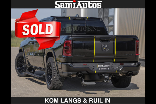 Dodge Ram Limited Night H.O 540HP 706Nm | € 84.950 excl | Massage + Full Option | De Meest Luxe en Volle Pick-Up in zijn Klasse | Comfortabele Dubbele Cabine met Royale 5 Zitplaatsen | BPM vrij | Nu Leverbaar uit Voorraad | Voorraad Nr 2356 - 0990 | De specialist in Amerikaanse pick‑ups in Nederland en Europa.