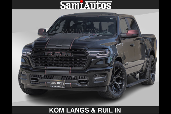 Dodge Ram Limited 540 PK | HUD | €84950,- excl | LUCHTVERING | MASSAGE | PASSAGIERSSCHERM | De Meest Luxe en Volle Pick-Up in zijn Klasse  Comfortabele Dubbele Cabine met Royale 5 Zitplaatsen | BPM vrij | Nu Leverbaar uit Voorraad | Voorraad Nr 2335 - 5153 | De specialist in Amerikaanse pick‑ups in Nederland en Europa.