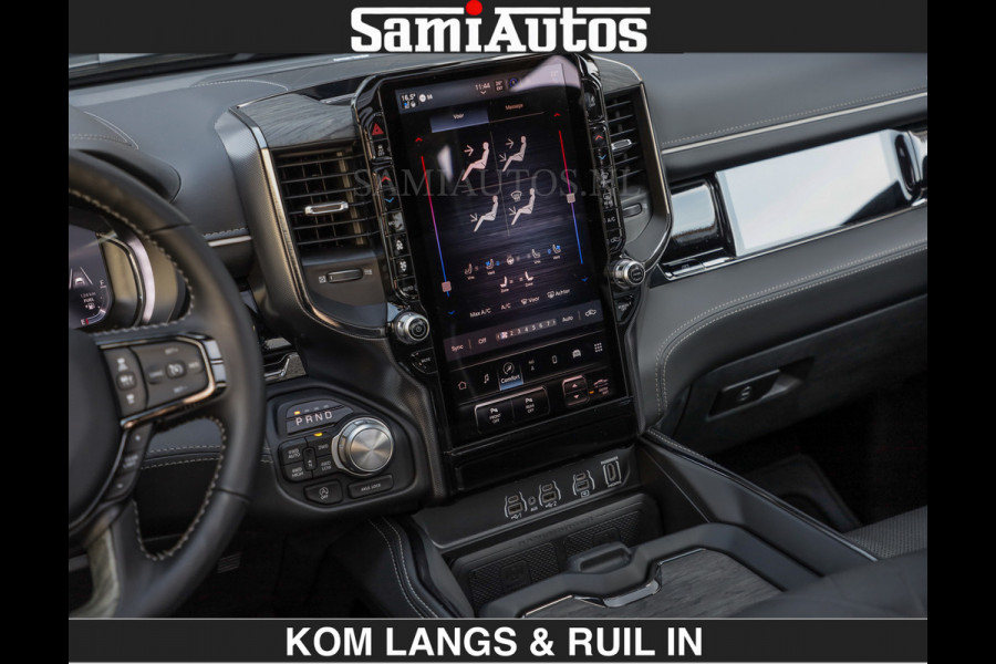 Dodge Ram Limited 540 PK | HUD | €84950,- excl | LUCHTVERING | MASSAGE | PASSAGIERSSCHERM | De Meest Luxe en Volle Pick-Up in zijn Klasse  Comfortabele Dubbele Cabine met Royale 5 Zitplaatsen | BPM vrij | Nu Leverbaar uit Voorraad | Voorraad Nr 2335 - 5153 | De specialist in Amerikaanse pick‑ups in Nederland en Europa.