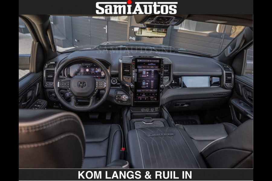 Dodge Ram Limited 540 PK | HUD | €84950,- excl | LUCHTVERING | MASSAGE | PASSAGIERSSCHERM | De Meest Luxe en Volle Pick-Up in zijn Klasse  Comfortabele Dubbele Cabine met Royale 5 Zitplaatsen | BPM vrij | Nu Leverbaar uit Voorraad | Voorraad Nr 2335 - 5153 | De specialist in Amerikaanse pick‑ups in Nederland en Europa.