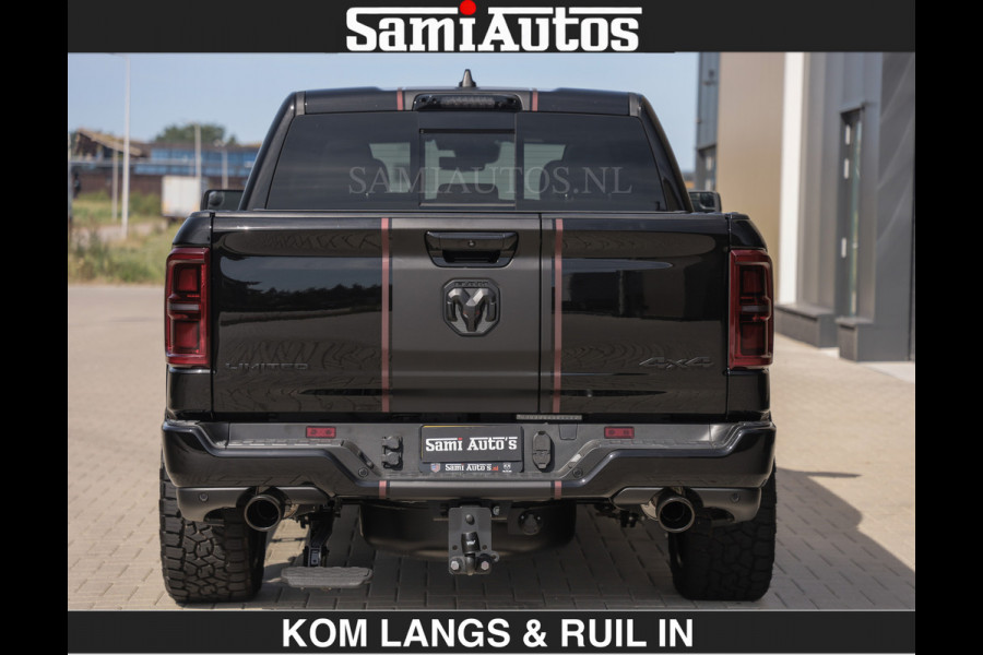 Dodge Ram Limited 540 PK | HUD | €84950,- excl | LUCHTVERING | MASSAGE | PASSAGIERSSCHERM | De Meest Luxe en Volle Pick-Up in zijn Klasse  Comfortabele Dubbele Cabine met Royale 5 Zitplaatsen | BPM vrij | Nu Leverbaar uit Voorraad | Voorraad Nr 2335 - 5153 | De specialist in Amerikaanse pick‑ups in Nederland en Europa.