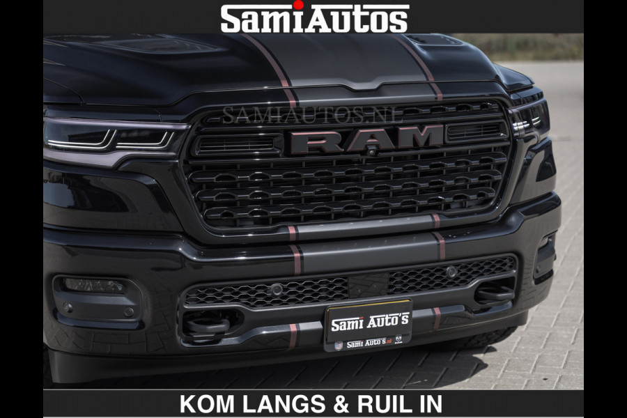 Dodge Ram Limited 540 PK | HUD | €84950,- excl | LUCHTVERING | MASSAGE | PASSAGIERSSCHERM | De Meest Luxe en Volle Pick-Up in zijn Klasse  Comfortabele Dubbele Cabine met Royale 5 Zitplaatsen | BPM vrij | Nu Leverbaar uit Voorraad | Voorraad Nr 2335 - 5153 | De specialist in Amerikaanse pick‑ups in Nederland en Europa.