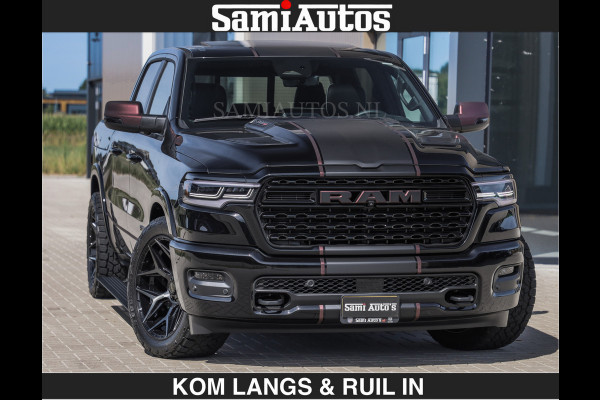 Dodge Ram Limited 540 PK | HUD | €84950,- excl | LUCHTVERING | MASSAGE | PASSAGIERSSCHERM | De Meest Luxe en Volle Pick-Up in zijn Klasse  Comfortabele Dubbele Cabine met Royale 5 Zitplaatsen | BPM vrij | Nu Leverbaar uit Voorraad | Voorraad Nr 2335 - 5153 | De specialist in Amerikaanse pick‑ups in Nederland en Europa.