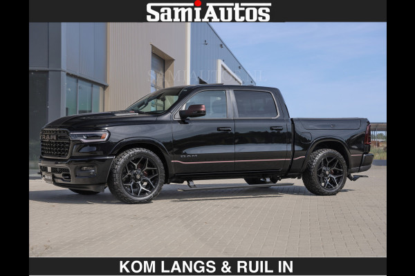 Dodge Ram Limited 540 PK | HUD | €84950,- excl | LUCHTVERING | MASSAGE | PASSAGIERSSCHERM | De Meest Luxe en Volle Pick-Up in zijn Klasse  Comfortabele Dubbele Cabine met Royale 5 Zitplaatsen | BPM vrij | Nu Leverbaar uit Voorraad | Voorraad Nr 2335 - 5153 | De specialist in Amerikaanse pick‑ups in Nederland en Europa.