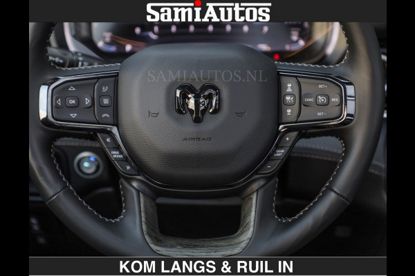 Dodge Ram Limited 540 PK | HUD | €84950,- excl | LUCHTVERING | MASSAGE | PASSAGIERSSCHERM | De Meest Luxe en Volle Pick-Up in zijn Klasse  Comfortabele Dubbele Cabine met Royale 5 Zitplaatsen | BPM vrij | Nu Leverbaar uit Voorraad | Voorraad Nr 2335 - 5153 | De specialist in Amerikaanse pick‑ups in Nederland en Europa.