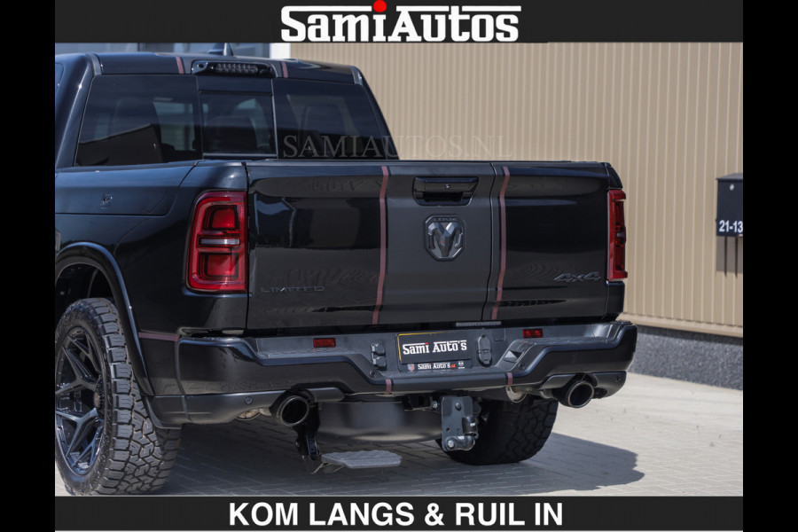 Dodge Ram Limited 540 PK | HUD | €84950,- excl | LUCHTVERING | MASSAGE | PASSAGIERSSCHERM | De Meest Luxe en Volle Pick-Up in zijn Klasse  Comfortabele Dubbele Cabine met Royale 5 Zitplaatsen | BPM vrij | Nu Leverbaar uit Voorraad | Voorraad Nr 2335 - 5153 | De specialist in Amerikaanse pick‑ups in Nederland en Europa.