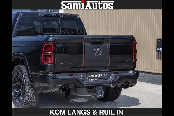 Dodge Ram Limited 540 PK | HUD | €84950,- excl | LUCHTVERING | MASSAGE | PASSAGIERSSCHERM | De Meest Luxe en Volle Pick-Up in zijn Klasse  Comfortabele Dubbele Cabine met Royale 5 Zitplaatsen | BPM vrij | Nu Leverbaar uit Voorraad | Voorraad Nr 2335 - 5153 | De specialist in Amerikaanse pick‑ups in Nederland en Europa.