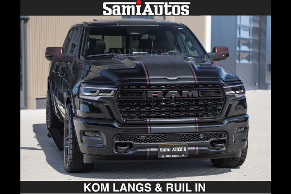 Dodge Ram Limited 540 PK | HUD | €84950,- excl | LUCHTVERING | MASSAGE | PASSAGIERSSCHERM | De Meest Luxe en Volle Pick-Up in zijn Klasse  Comfortabele Dubbele Cabine met Royale 5 Zitplaatsen | BPM vrij | Nu Leverbaar uit Voorraad | Voorraad Nr 2335 - 5153 | De specialist in Amerikaanse pick‑ups in Nederland en Europa.