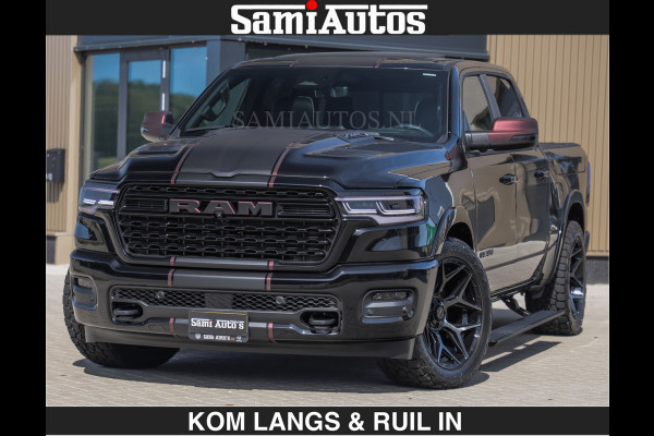 Dodge Ram Limited 540 PK | HUD | €84950,- excl | LUCHTVERING | MASSAGE | PASSAGIERSSCHERM | De Meest Luxe en Volle Pick-Up in zijn Klasse  Comfortabele Dubbele Cabine met Royale 5 Zitplaatsen | BPM vrij | Nu Leverbaar uit Voorraad | Voorraad Nr 2335 - 5153 | De specialist in Amerikaanse pick‑ups in Nederland en Europa.