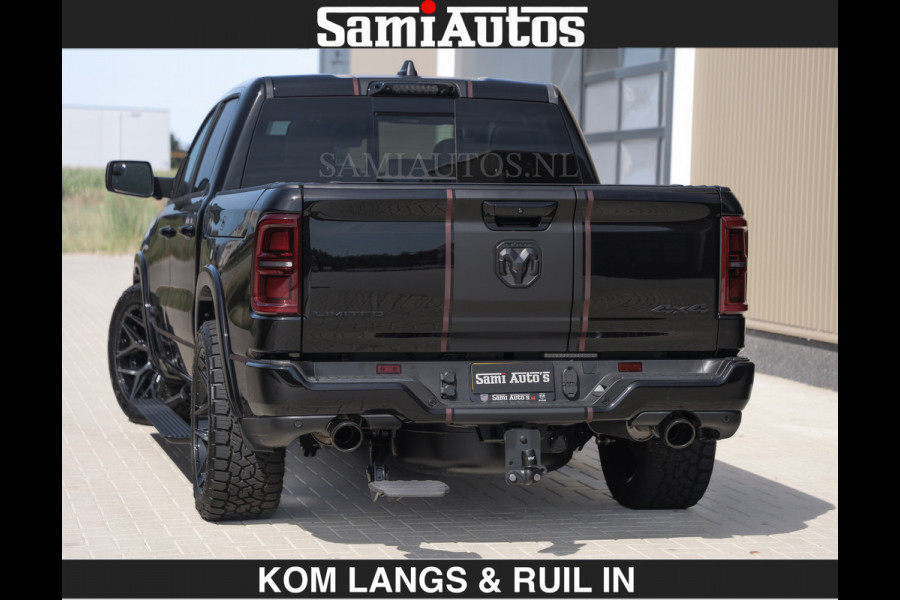 Dodge Ram Limited 540 PK | HUD | €84950,- excl | LUCHTVERING | MASSAGE | PASSAGIERSSCHERM | De Meest Luxe en Volle Pick-Up in zijn Klasse  Comfortabele Dubbele Cabine met Royale 5 Zitplaatsen | BPM vrij | Nu Leverbaar uit Voorraad | Voorraad Nr 2335 - 5153 | De specialist in Amerikaanse pick‑ups in Nederland en Europa.